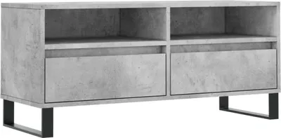 Productafbeelding van vidaXL TV-kast, betonkleur, 100x34,5x44,5 cm, van houtvezelplaat