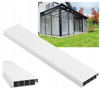 Zdjęcie produktu dla Panel Aluminiowy Do Shutters Biały Ruchome Deseczki Taras Pergola 200Cm