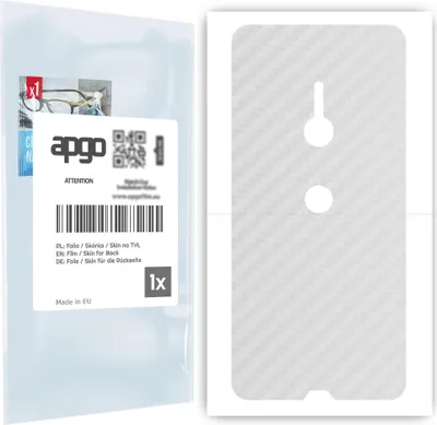 Produktbild von apgo Rückseite Schutzfolie für Sony Xperia XZ3 -  Hinten Schutzfolie Carbon Transparent (durchsichtig), Rückseite Folie schützt vor Kratzern und Fingerabdrücken