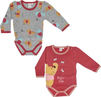 Produktbild von Winnie Puuh 2-er Pack baby body Baby-Outfit Wickelbody Overall Einteiler für Babys 86/92