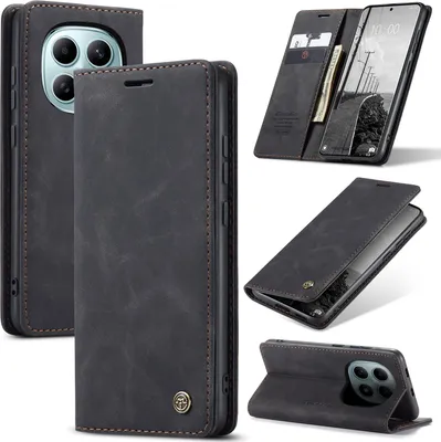 Obrázek produktu pro Pouzdro pro Xiaomi Redmi Note 15 5G/4GBlack, RetroPolyuretanKožené Pouzdro s Funkcí Stojánku černý