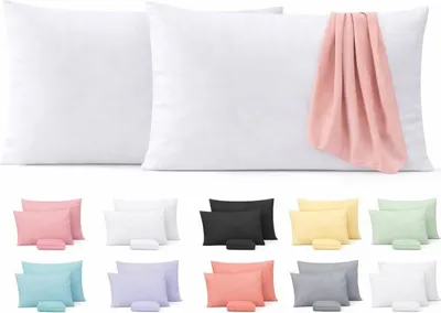 Image de Taies d'oreiller - PROMO LINGE - couleurs aléatoires - Coton 57 fils - 50x70 cm - Lot de 8
