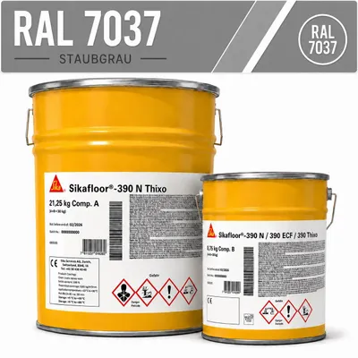 Image de Sikafloor-390 N Thixo 2K RAL7037 25kg Epoxidharz-Dünnbeschichtung