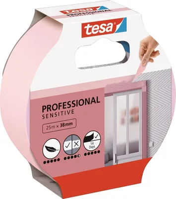 Image de Ruban de masquage Professional Sensitive 25mx38mm rose Paquet de 8 pièces