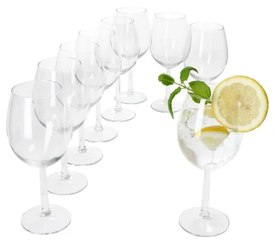 Zdjęcie produktu dla 9x Vinissi kieliszki do wody i wina 300ml z nóżką kieliszek koktajlowy uroczystości weselne