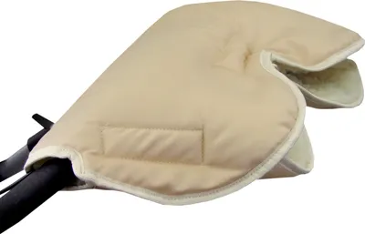 Produktbild von BAMBINIWELT universaler Muff Handwärmer für Kinderwagen Buggy Jogger mit Wolle UNI BEIGE