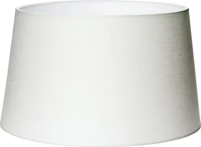 Obrázok produktu pre Látkové tienidlo (Ø 40 cm dole, 33 cm hore), výška 24 cm, montáž do zásuvky E 27, náhradné tienidlo pre stojaciu lampu, stolnú lampu, obdĺžnikové biele, okrúhle