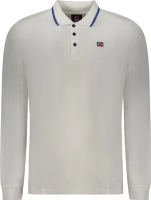 Immagine prodotto di Polo bianca a maniche lunghe da uomo - Elegante con ricami e dettagli