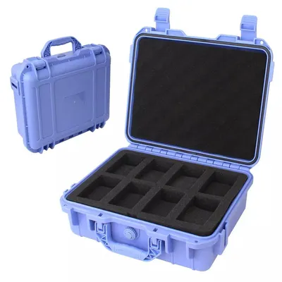 Produktbild von Uhrenkoffer Transportkoffer für 8 Uhren -Box Stoßfest Wasserdicht Staubdicht, lila