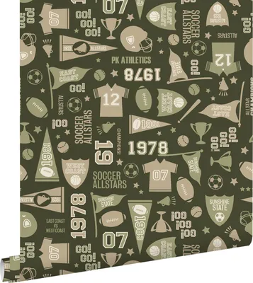Obrázek produktu pro ESTAhome Tapeta Sportovní motiv Zelená a béžová 50 x 900 cm
