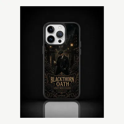 Produktbild von iPhone 14 Pro Hülle Handyhülle Schutzhülle Case mit Schwarzdorn Motiv – LUNØIR ©