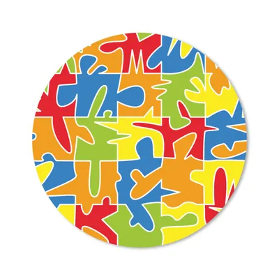 Produktbild von MuchoWow® Mauspad Mousepad Puzzle - Muster - Abstrakt 40x40 cm - Mousepads - Maus Mat - Pad - Mausunterlage - Schreibtisch Accessoires