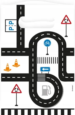 Immagine prodotto di 8 sacchetti di carta - Sulla strada - Segnali stradali