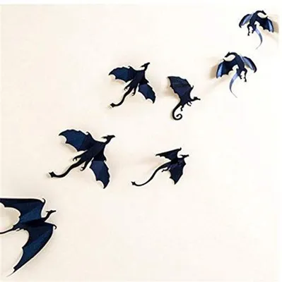 Immagine prodotto di Adesivo da parete resistente all'acqua - Drago 3D - Decorazione da parete - PVC rinforzato - Adesivo per pareti - Decorazione per pareti - Impermeabile - Rivestimento per pareti