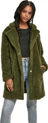 Produktbild von Urban Classics Ladies - OVERSIZED SHERPA Mantel oliv - XS