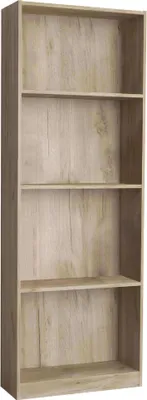 Immagine prodotto di Milani Home - libreria 4 ripiani 60 x 24 x 170 cm, rovere grigio, per soggiorno, camera e ufficio