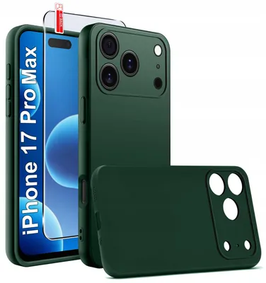 Productafbeelding van Matte siliconen hoesje voor iPhone 17 Pro Max + beschermglas 9H