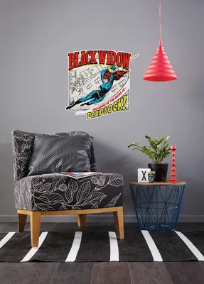 Produktbild von Komar Wandtattoo - Black Widow Comic Classic - Größe: 50 x 70 cm (Breite x Höhe)
