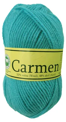 50g Strickgarn Carmen 52% Schurwolle Wolle Garn Strickwolle türkis