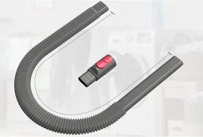 Produktbild von Reinigungszubehörset für Lüftungsschlitze, flexible Schlauchleitung von 86,4 cm, geeignet für Dyson-Staubsauger, Plüschentferner für den Trockner, für Autodetails und Hausreinigung.