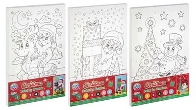 Image de Groupe de bricolage créatif Toile Peinture par numéros Noël