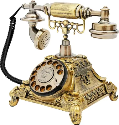 Produktbild von Drehtelefon, Geräuschunterdrückungsfunktion, elegantes Vintage-Design, Bronze
