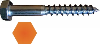 Produktbild von Sechskant-Holzschraube DIN571 vz 8,0 x 50 mm / Pck a 200 Stück