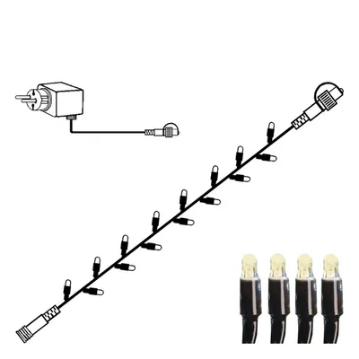 Produktbild von System 24 Starterset - LED Lichterkette 5m mit Trafo - koppelbar bis 1500 LED - 49 warmweiße LED