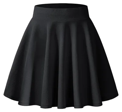 Immagine prodotto di Solidchoice - Gonna a trapezio mini elasticizzata, modello basic, colore nero