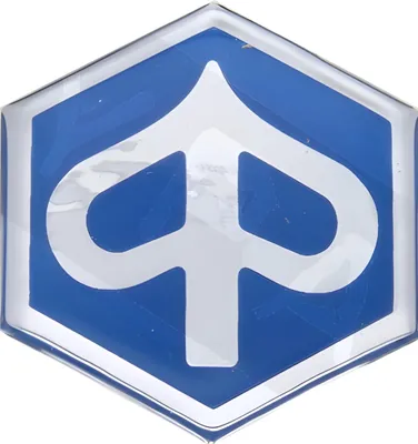 Image de Emblème Piaggio à coller / autocollant, bleu / chrome compatible avec Piaggio TPH Zip 2 5 Typhoon X XR X9 Fly X8 Ciao Type C24 SP LC H2O 5 Liberty 3V