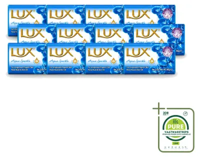 Obrázek produktu pro 12 kusů mýdla Lux Aqua Sparkle – hydratační – 80 g – velká balení