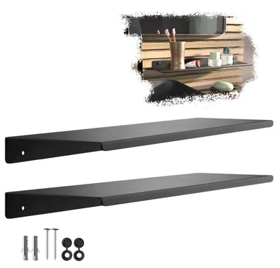 Produktbild von SOTECH Wandregal HOVER-V 450 x 130 x 30 mm schwarz (2 Stück)