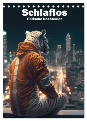 Produktbild von Schlaflos Tierische Nachteulen (Tischkalender 2027 DIN A5 hoch), CALVENDO Monatskalender