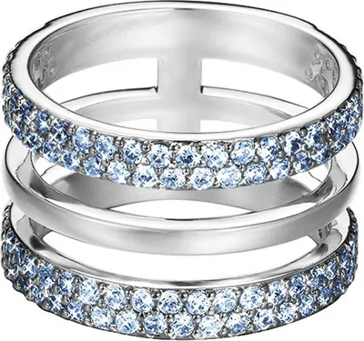 Produktbild von Esprit Damen Ring Edelstahl Silber Zirkonia Blau ESRG02784D, Ringgröße:60 (19.1 mm Ø)