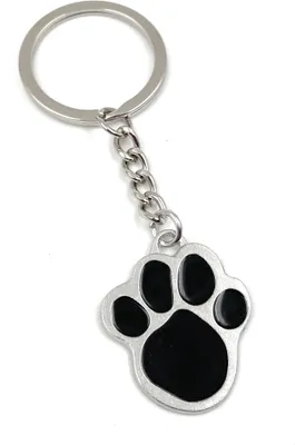 Produktbild von Onwomania Schlüsselanhänger - "Tatze Pfote Hund" - Metall Glücksbringer ideal als Geschenk z.B. für den besten Freund, die beste Freundin, Mama