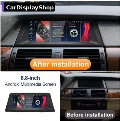 Produktbild von 8,8 Zoll Android 14 Display für BMW X5 E70 2006–2013 CCC Snapdragon 685 8 GB/256 GB CarPlay & Android Auto