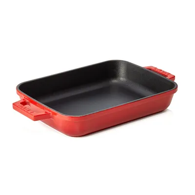 Produktbild von LAVA Bräter rot 30 x 22 x 6 cm, Serie Roaster sqaure Gusseisen emailliert eckig