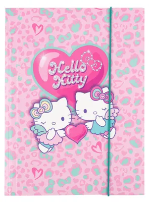 Immagine prodotto di Cartellina in cartoncino con elastico A4 Hello Kitty rosa, modello 3 - PATIO
