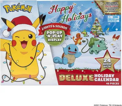Produktbild von Pokémon - Adventskalender - DELUXE mit 16 exklusiven Pokémon Weihnachts-Figuren