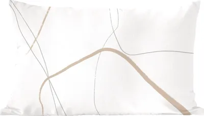 Produktbild von MuchoWow® Zierkissen Sofakissen Wohnzimmer Dekokissen 60x40 cm Abstrakt - Minimalismus - Linienkunst - Kopfkissen - Polster mit Foto