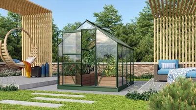 Obrázek produktu pro Skleník Vitavia Venus 5000 skleněný 3 mm 195 x 257 cm zelený