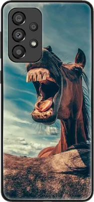 Produktbild von König Design Hülle kompatibel mit Samsung Galaxy A33 5G Kunststoff Soft Handyhülle - Handy Case Lustiges Pferd