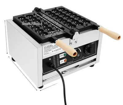 Image de Gaufrier, température réglable, surface de cuisson antiadhésive, noir