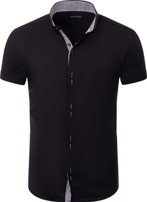 Produktbild von Reslad Hemd Herren Kurzarm RS-7035 Schwarz XL