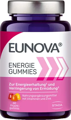 Produktbild von EUNOVA Energie Fruchtgummis zur Energieerhaltung und Verringerung von Müdigkeit, 60 St. Gummibären