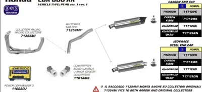 Produktbild von ARROW Zentralstecker für Honda CBR 600 RR