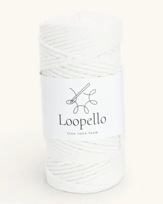 Produktbild von Loopello Baumwollkordel Classic 3 mm 100 m – Weiß