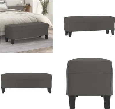 Image de vidaXL Banc Gris 100x35x41 cm Similicuir - Banc - Bancs - Bancs