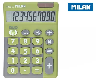 Obrázek produktu pro Kalkulator Milan Touch Duo 10-pozycyjny zielony z dużymi klawiszami