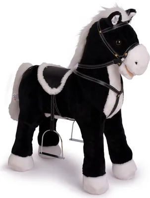 Produktbild von Pink Papaya Stehpferd zum draufsitzen | 60cm Spielpferd zum Reiten | Pferd zum Reiten für Kinder mit Sound | Sattel Pferd - Amadeus